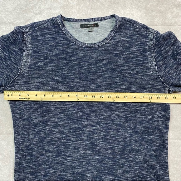 John Varvatos Sweater Men M Heathered Gray Lightweight Pullover Crew Neck Casual - Picture 13 of 14